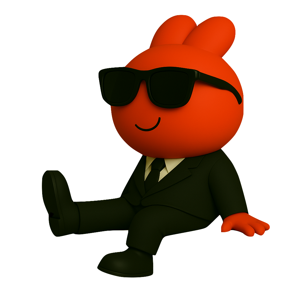 Red character sitting
